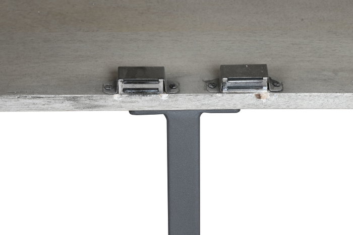 DKD Home Decor Buffet de Mango y Metal Blanco Desgastado 180x39,5x80