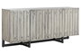 DKD Home Decor Buffet de Mango y Metal Blanco Desgastado 180x39,5x80