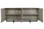 DKD Home Decor Buffet de Mango y Metal Blanco Desgastado 180x39,5x80