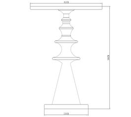 DKD Home Decor Mesita Auxiliar Moderno Blanco Dorado 41 x 58 x 41 cm