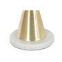 DKD Home Decor Mesita Auxiliar de Mármol y Metal Blanco y Dorado