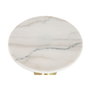 DKD Home Decor Mesita Auxiliar de Mármol y Metal Blanco y Dorado
