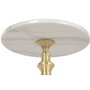 DKD Home Decor Mesita Auxiliar de Mármol y Metal Blanco y Dorado