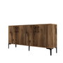 Hanah Home Consola Kiev 160 - Nogal, 160 cm Ancho, Estilo Industrial, Tablero Melamina
