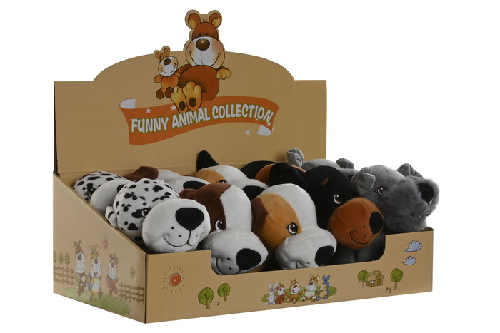 DKD Home Decor Peluche Perros Multicolor 10 x 14 x 10 cm (10 Unidades)