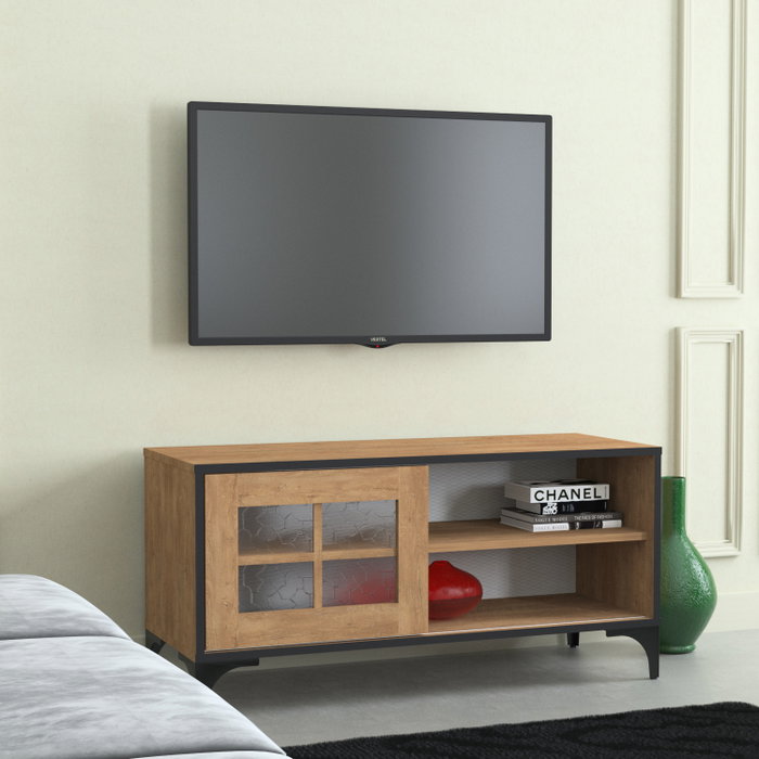 Hanah Home Soporte de TV 100 - Oak 100cm Ancho x 54cm Alto x 42cm Profundo