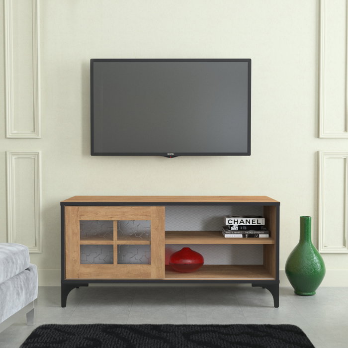 Hanah Home Soporte de TV 100 - Oak 100cm Ancho x 54cm Alto x 42cm Profundo
