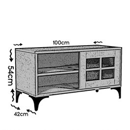 Hanah Home Soporte de TV 100 - Oak 100cm Ancho x 54cm Alto x 42cm Profundo