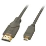 Lindy 41353 Cable HDMI a Micro HDMI, 2 Metros, 4K 60Hz, Resolución 1920x1200, Conectores Macho Oro