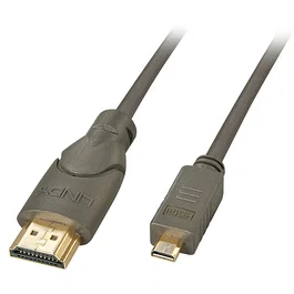 Lindy 41353 Cable HDMI a Micro HDMI, 2 Metros, 4K 60Hz, Resolución 1920x1200, Conectores Macho Oro