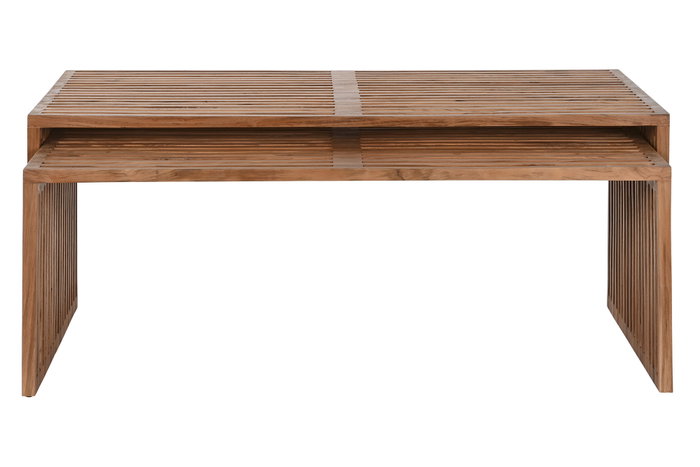 DKD Home Decor Mesa Centro Mediterraneo Natural 116 x 60 x 46 cm Set de 2
