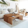 DKD Home Decor Mesa Centro Mediterraneo Natural 116 x 60 x 46 cm Set de 2