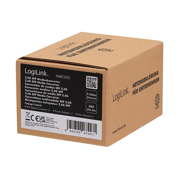 LogiLink 2.5 Gigabit Media Converter RJ45 to SFP