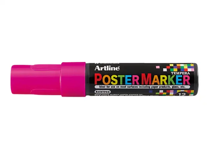 Artline Poster Marker EPP-12 punta rectangular 12 mm rosa fluor Artline Poster Marker EPP-12 punta rectangular 12 mm rosa fluor