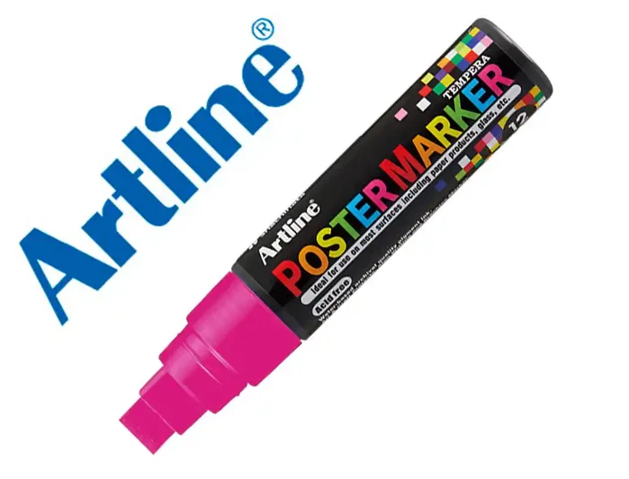 Artline Poster Marker EPP-12 punta rectangular 12 mm rosa fluor Artline Poster Marker EPP-12 punta rectangular 12 mm rosa fluor