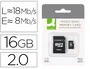 Q-connect Memoria micro SD 16 GB clase 6 con adaptador