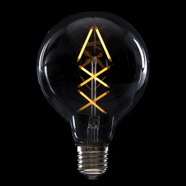 Bombilla LED E27 4W 288Lm 2000K Filamento G95 40.000H HO-LF-G95FI-E27-6WWW