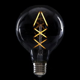 Bombilla LED Filamento E27 4W 288Lm 2000K G95 40.000H HO-LF-G95FI-E27-6WWW