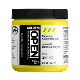 Golden OPEN Colores Acrílicos Amarillo Cadmio Medio 237 ml
