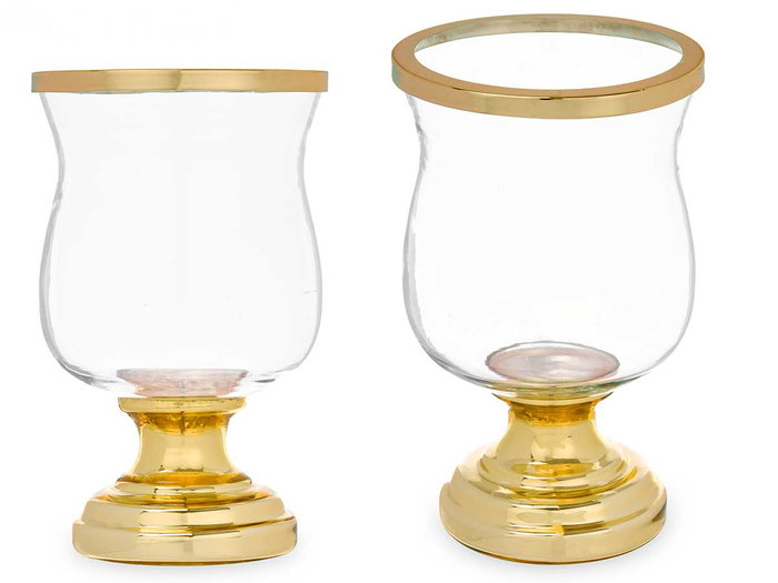 Giftdecor Portavela Copa Abombada Dorada Cristal Acero 15.5x26x15.5 cm (Set de 6) Giftdecor Portavela Copa Abombada Dorada Cristal Acero 15.5x26x15.5 cm (Set de 6)