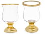 Giftdecor Portavela Copa Abombada Dorada Cristal Acero 15.5x26x15.5 cm (Set de 6)