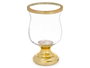 Giftdecor Portavela Copa Abombada Dorada Cristal Acero 15.5x26x15.5 cm (Set de 6)
