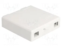 DeLOCK Caja de conexión de fibra óptica para montaje en pared 2 x SC Simplex o LC Duplex, blanco