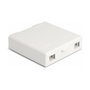 DeLOCK Caja de conexión de fibra óptica para montaje en pared 2 x SC Simplex o LC Duplex blanco
