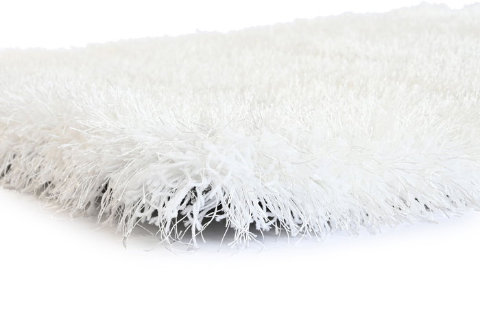 DKD Home Decor Alfombra de Poliéster y Seda Brillante Marfil 60x90x8 cm