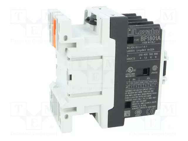 LOVATO ELECTRIC Contactor BF 3-polar 18A 230VAC