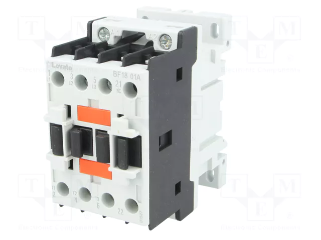 LOVATO ELECTRIC Contactor BF 3-polar 18A 230VAC
