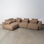 Sofá Chaise Longue Izquierda Beige 307 X 202 X 81 cm