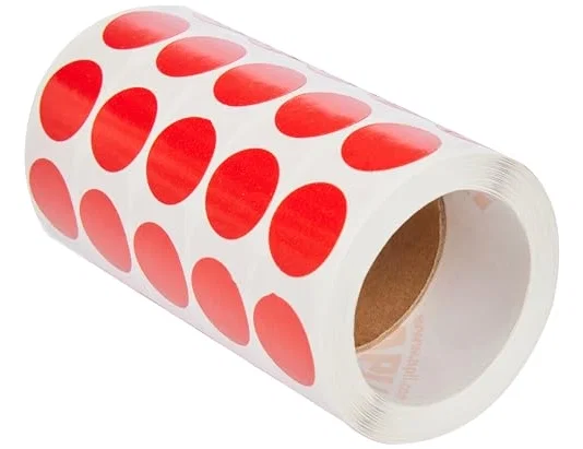 Apli Gomets Redondos 20mm Rojo Rollo de 1770 Unidades Apli Gomets Redondos 20mm Rojo Rollo de 1770 Unidades