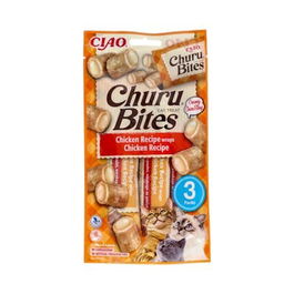CHURU VET Cat Bites Receta De Pollo, 1 Bolsa De 3 Sticks De 10G S
