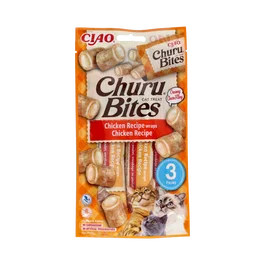 CHURU VET Cat Bites Receta De Pollo, 1 Bolsa De 3 Sticks De 10G S