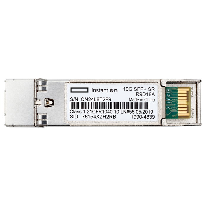 HP Enterprise HPE Aruba Instant On 10G SFP+ LC SR 300m OM3 MMF Transceiver HP Enterprise HPE Aruba Instant On 10G SFP+ LC SR 300m OM3 MMF Transceiver