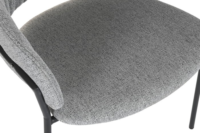 DKD Home Decor Silla de Poliester y Metal Gris Claro DKD Home Decor Silla de Poliester y Metal Gris Claro