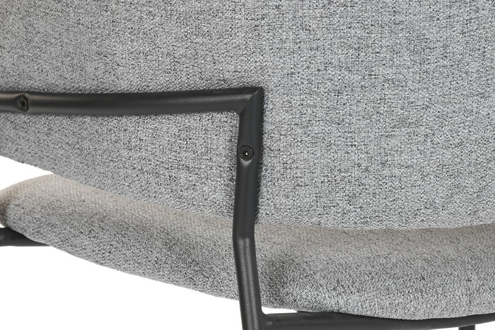 DKD Home Decor Silla de Poliester y Metal Gris Claro DKD Home Decor Silla de Poliester y Metal Gris Claro
