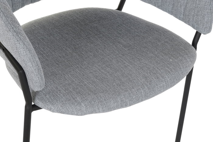 DKD Home Decor Silla de Poliester y Metal Gris Claro