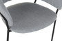 DKD Home Decor Silla de Poliester y Metal Gris Claro