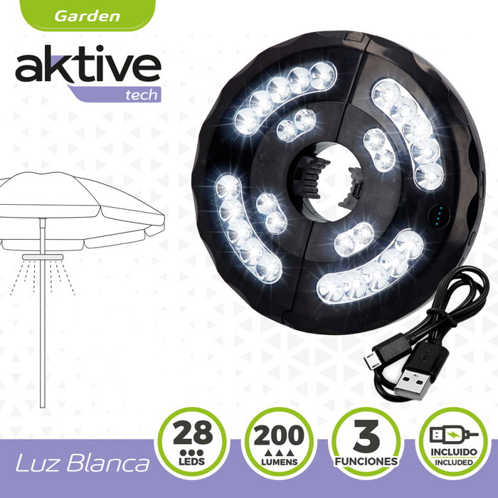 AKTIVE Lámpara para Parasol LED
