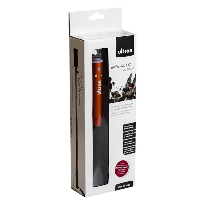 Ultron Alu 80 Selfie-Stick Alu 80 Negro/Rojo Ultron Alu 80 Selfie-Stick Alu 80 Negro/Rojo