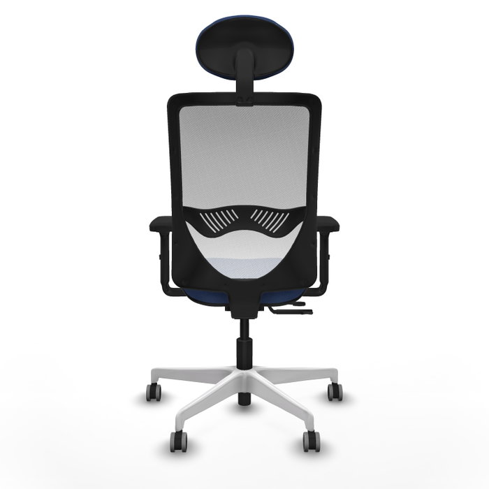 PIQUERAS Y CRESPO Silla de oficina Zulema con mecanismo Sincro/Traslack, Azul marino y Blanco PIQUERAS Y CRESPO Silla de oficina Zulema con mecanismo Sincro/Traslack, Azul marino y Blanco