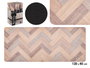 Kinvara Alfombra Cocina Efecto Madera 50x120 cm Poliéster Antideslizante (Set de 12)