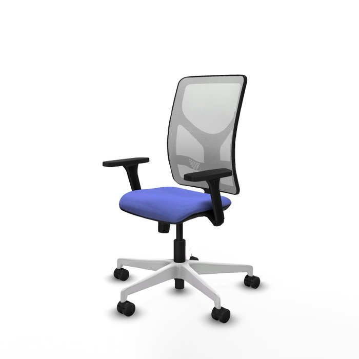 PIQUERAS Y CRESPO Silla de oficina Motilla con mecanismo Sincro, Azul claro y Blanco