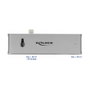 DeLOCK Estación de Acoplamiento Dual USB Type-C con HDMI/USB 3.2/SD/PD 3.0, Gris