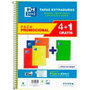 Oxford Pack de 5 Cuadernos School Espiral con Tapas Extraduras y Write&Erase, Folio, Colores Vivos