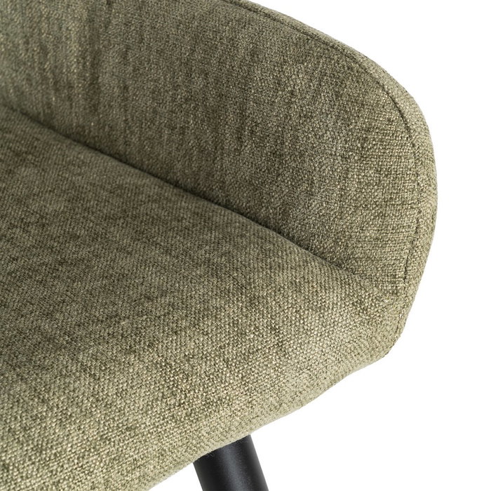 Taburete Verde Tejido-Metal Salón 47 X 47 X 93 cm (Set de 2)