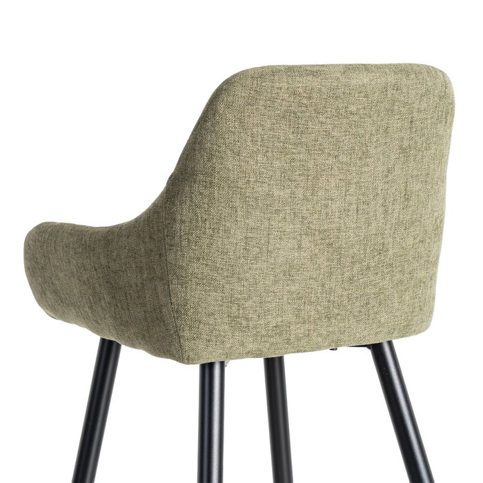 Taburete Verde Tejido-Metal Salón 47 X 47 X 93 cm (Set de 2)