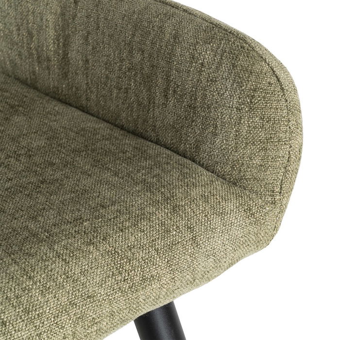 Taburete Verde Tejido-Metal Salón 47 X 47 X 93 cm (Set de 2)